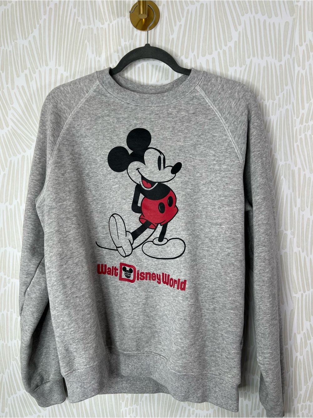 Disney Parks Walt Disney World Mickey Mouse Gray Crewneck Sweatshirt